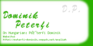 dominik peterfi business card